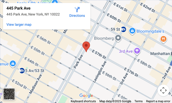 Google map, Paul Lange NY office